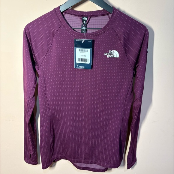 The North Face Women’s Summit DotKnit Crew Top M Purple NWT - Picture 1 of 11
